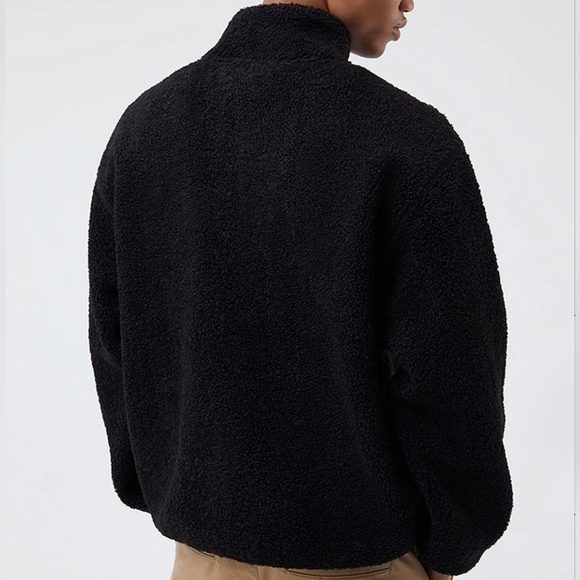 Playboy Double Header Embroidered Sherpa Jacket in Black Size Large - Picture 3 of 13